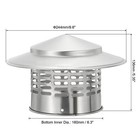 6  Chimney Cap 304 Stainless Steel Chimney Covers Hood Screen Roof Vent