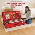 Christmas Wrapping Paper Storage Box Organizer Heavy-duty 40 Rolls Pocket Red