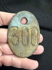 Vintage Brass Cow Tag 300 Farmington Farm Cattle Dairy Farm