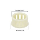 32pcs 17mm Beige Nylon Plastic Round Locking Hole Plugs Insert End Caps