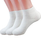 3 6 12 Pairs White Ankle Quarter Mens Womens Sports Cotton Socks Casual Athletic