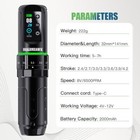 Cordless cord Tattoo Gun Rotary Pen Machine  7 Strokes Length Powerful Mcore
