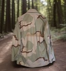 Vtg American Apparel Desert Storm Coat M X-long Camo Us Military Issue 90   s Bdu