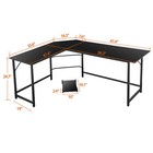  66  L-shaped Desk Computer Gaming Desk Laptop Table Corner Workstation Office
