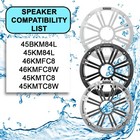 Kicker 45bkmg8w Marine Boat Audio 8  Km Speaker Grille grill cover Abs White