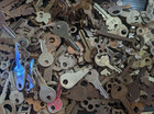 15 Old Vintage Keys Lot Of 18 Various Styles Master Lock  Skelton  Car