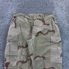 Vintage Military Pants Mens Large Short Desert Storm Tri Camo Bdu Combat Ripstop