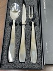 Bunmo Silverware 3 Pc Dinner Set - Heavy Weight Adaptive Utensils 7oz- Each New
