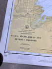 1972 Salem  Marblehead  Beverly Nautical Chart Harbors 33 5  X 33 5 