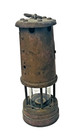 Vintage Welsh Miners Safety Lamp Brass Lantern With Glass 8 75  Mining Decor