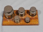 Antique W t Avery Brass Balance Scale Birmingham England C1900 Weights Mahogany