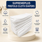 Prefold Cloth Diapers 6 Pack 100  Cotton 14x21 In Absorbent Reusable Burp Cloths
