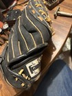 Franklin 1200 12in Leather Baseball Glove Black tan Basket Web Left Hand