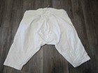 18th Century colonial White Cotton Canvas Fall Front Knee Breeches   Size 3xl