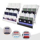 6 Tiers Wire Countertop Rack Comic Book Rack Book Display Stand For Books Dvd Cd
