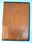 Rare Vintage Leather Cover For Ussr Passport With Coat Of Arms