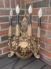 Restored Antique Vtg Large Art Deco Wall Sconce Nautical Figurehead 4-arm Gothic