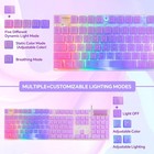 Chonchow Rgb Gaming Keyboard And Mouse Combo usb Wired Custom Clear Purple 