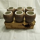 Vintage Orchids Of Hawaii R-13a Coconut Mug Japan Ceramic Tiki Barware Decor Cup