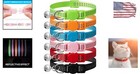 Reflective Cat Collars Nylon Breakaway Safety Kitten Collars Adjustable 7-12