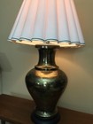 Large Vintage Brass Vase Stand Lamp  57  Tall  total  X 17  Widest  rare 