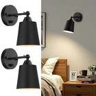 Dimmable Wall Sconces Set Of Two  Bedside Wall Mount Lamp With Rotary Switch 