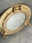 Solid Brass Marine Porthole-window Ship Round Mirror Porthole Wall Decor 9 25 
