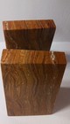 Vintage Polished Natural Onyx Marble Wedge Heavy Book Ends