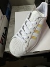 Adidas Superstar Low White Iridescent - Fv3139 Big Kids Gs Size 4 5 6 6 5 7 Nwb