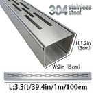 Suigdrr 304 Stainless Steel Trench Drain Kit narrow Channel Drain Grate