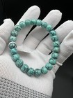 9mm Natural Hubei Turquoise Bead Bracelet 24 8g                                                