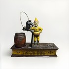 Hubley 1888 Vintage Original Antique Cast Iron  trick Dog  Mechanical Bank