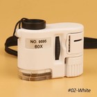 60x Handheld Magnifying Glass Led Pocket Microscope Jeweler Loupe