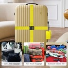 8 Pack Luggage Straps Suitcase Tags Set adjustable Suitcase Belts Tsa Yellow 4