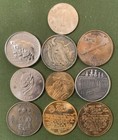 Lot Of 10 Very Nice Circulated Usa Mixed Tokens 