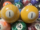 Unmarked Marble Swirl Pool Balls  15 Balls   Extra  1 Ball  no Cue Ball      read   