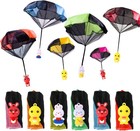 6 Pack Parachute Toy Outdoor Hand Throw Flying Toys For Kids Boys Girls Easte   