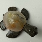 Hand Carved Marble Stone Sea Turtle Figurine Carving 3  X 3 