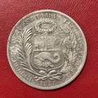 1893 Tf Peru Un Sol Silver Coin 90  25g 22 5g Asw  a 