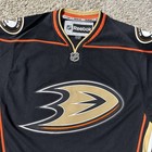 New Reebok Anaheim Ducks Nhl Jersey Hockey Black gold orange Retro Mens Size L