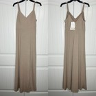 Birdy Grey Taupe Jay Sleeveless Gown Bridesmaid Formal Prom Dress New Medium