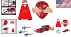 Deluxe Superhero Play Set For Kids  Led Mask  Cape   Web Shooters - Ideal Gifts 