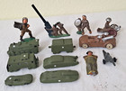 13 Pc Lot Vintage Barclay Manoil Usa Lead Soldiers Toy Model Military War Figure