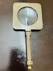 Antique Vintage Brass Henry Hughes Desk Magnifier Folding Magnifying Glass