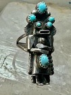 Kachina Ring Size 5 75 Navajo Turquoise Sterling Silver Women Men