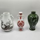 X3 Franklin Mint Treasures Of Imperial Dynasties Japan Miniature Vases