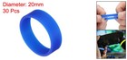30pcs Silicone Rubber Bands 20mm 0 8inch Rubber Bands Rings Cable Ties dark Blue