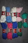 9 Vintage Aunt Lydia s Heavy Rug Yarn Skeins 100  Kodel Polyester 70 Yds Assorte