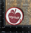 Vintage Washington Apple Fruit State Travel Souvenir Sew-on Patch Nos 1970s