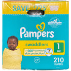 Pampers Swaddlers Disposable Diapers Size 1   210 Count